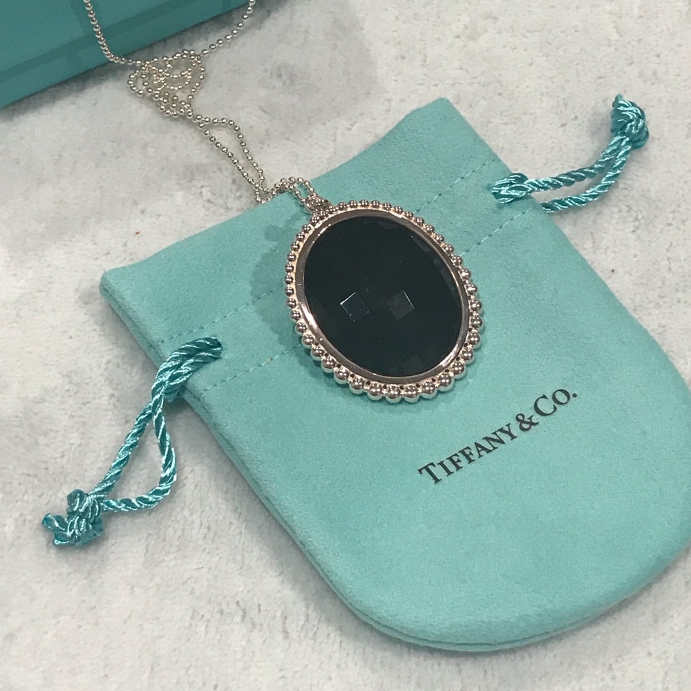 Tiffany and Co black onyx Ziegfeld necklace